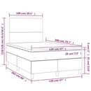 vidaXL sötétzöld bársony rugós és LED-es ágy matraccal 120x200 cm