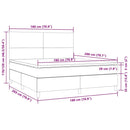 vidaXL sötétzöld bársony rugós és LED-es ágy matraccal 180x200 cm