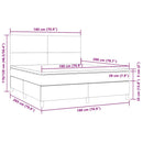 vidaXL sötétzöld bársony rugós és LED-es ágy matraccal 180x200 cm