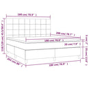vidaXL sötétzöld bársony rugós és LED-es ágy matraccal 180x200 cm