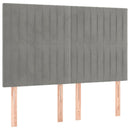 vidaXL világosszürke bársony rugós és LED-es ágy matraccal 140x200 cm