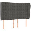 vidaXL sötétszürke bársony rugós és LED-es ágy matraccal 140x200 cm