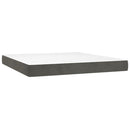 vidaXL sötétszürke bársony rugós és LED-es ágy matraccal 160x200 cm