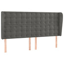 vidaXL sötétszürke bársony rugós és LED-es ágy matraccal 160x200 cm