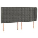 vidaXL sötétszürke bársony rugós és LED-es ágy matraccal 180x200 cm
