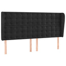 vidaXL fekete bársony rugós és LED-es ágy matraccal 200x200 cm