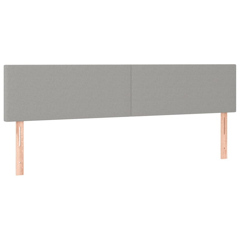 vidaXL világosszürke szövet rugós ágy matraccal 180 x 200 cm