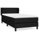 vidaXL fekete szövet rugós ágy matraccal 90x190 cm
