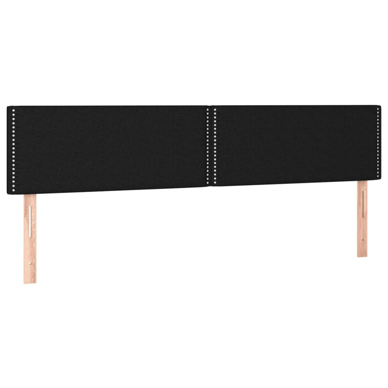 vidaXL fekete szövet rugós ágy matraccal 180 x 200 cm
