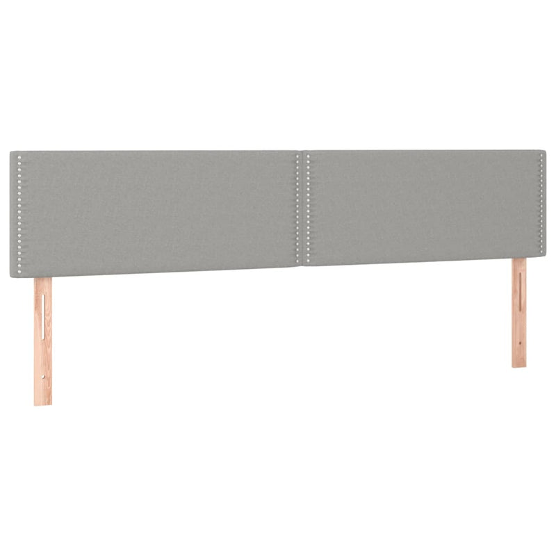 vidaXL világosszürke szövet rugós ágy matraccal 200 x 200 cm