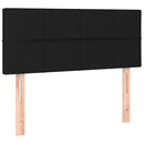 vidaXL fekete szövet rugós ágy matraccal 90x200 cm