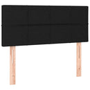 vidaXL fekete szövet rugós ágy matraccal 100 x 200 cm
