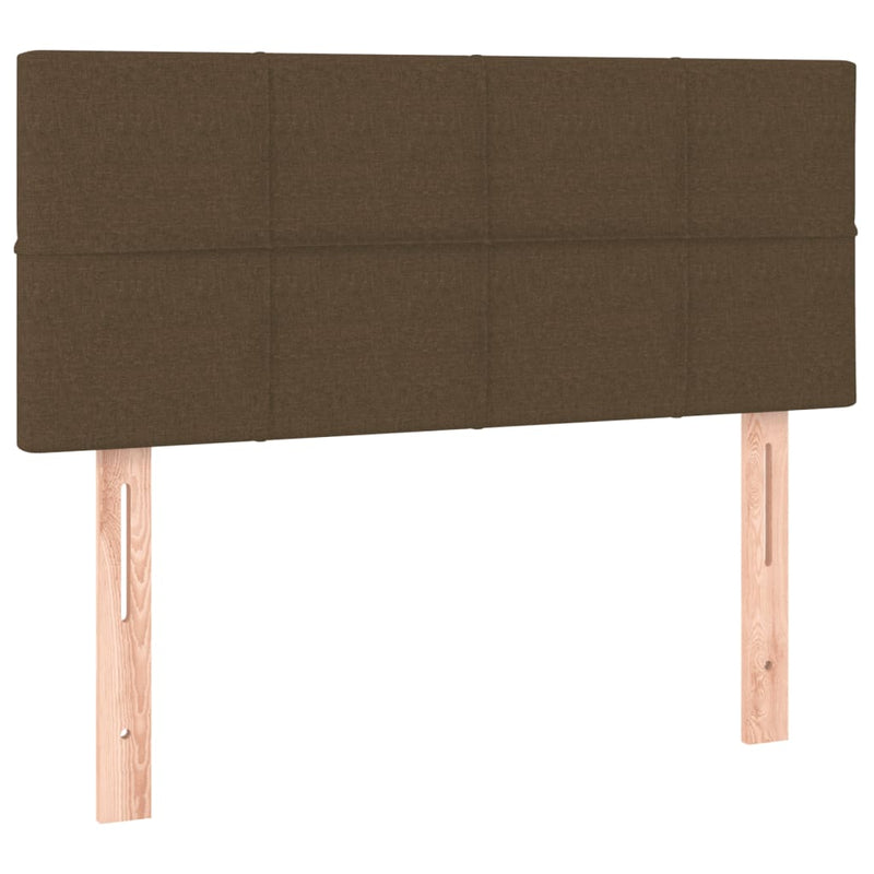 vidaXL sötétbarna szövet rugós ágy matraccal 100 x 200 cm