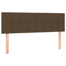 vidaXL sötétbarna szövet rugós ágy matraccal 140 x 190 cm