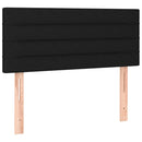 vidaXL fekete szövet rugós ágy matraccal 90x200 cm