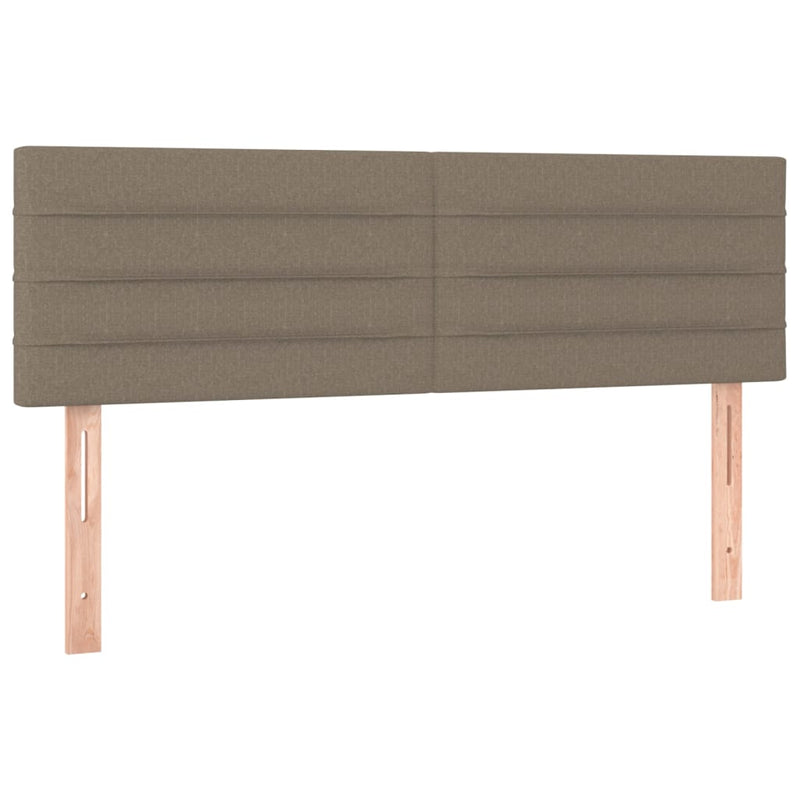 vidaXL tópszínű szövet rugós ágy matraccal 140 x 190 cm