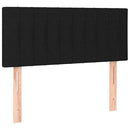 vidaXL fekete szövet rugós ágy matraccal 100 x 200 cm