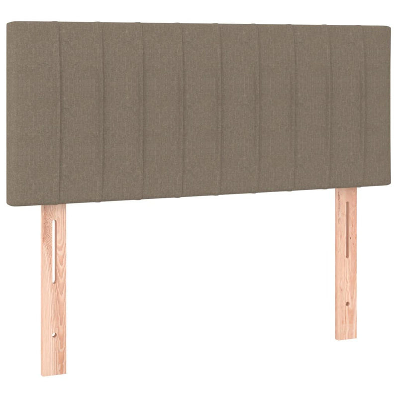 vidaXL tópszínű szövet rugós ágy matraccal 100 x 200 cm