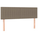 vidaXL tópszínű szövet rugós ágy matraccal 140 x 190 cm