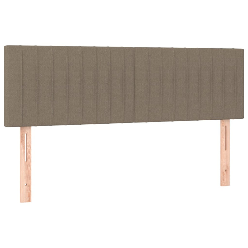 vidaXL tópszínű szövet rugós ágy matraccal 140 x 190 cm