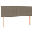 vidaXL tópszínű szövet rugós ágy matraccal 140 x 190 cm
