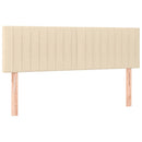 vidaXL krémszínű szövet rugós ágy matraccal 140 x 190 cm