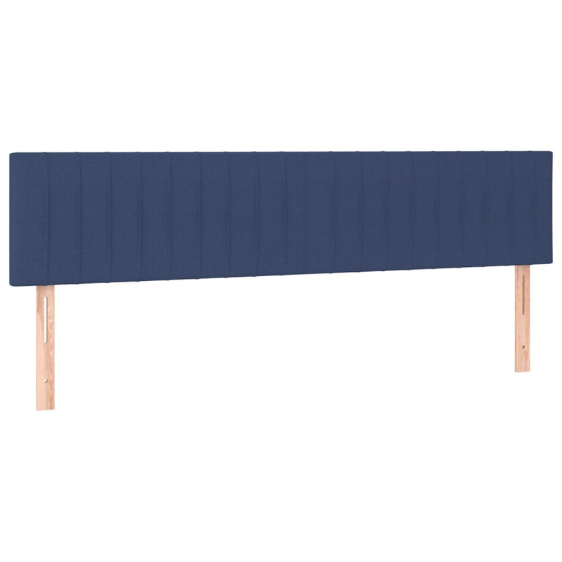 vidaXL kék szövet rugós ágy matraccal 200 x 200 cm