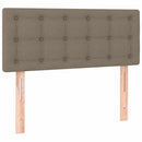 vidaXL tópszínű szövet rugós ágy matraccal 90 x 190 cm