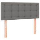 vidaXL sötétszürke szövet rugós ágy matraccal 100 x 200 cm