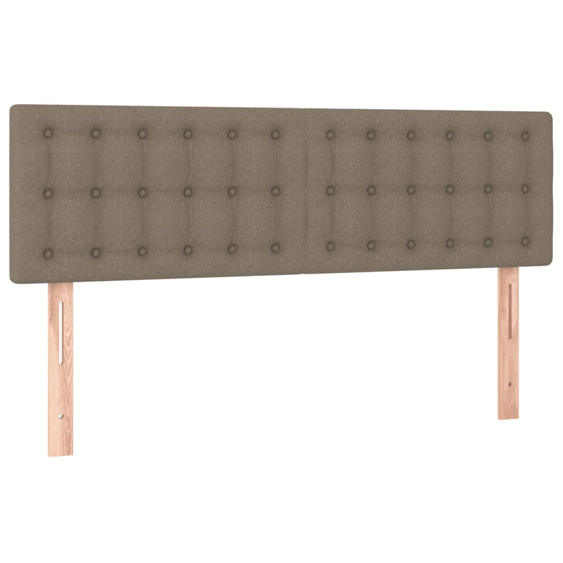 vidaXL tópszínű szövet rugós ágy matraccal 140 x 190 cm