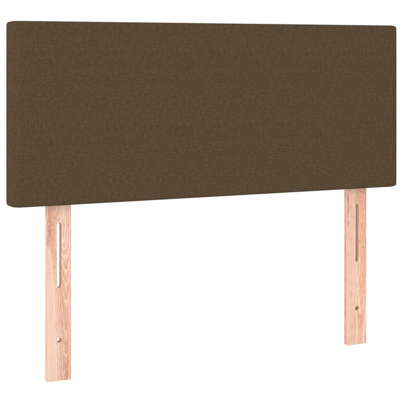 vidaXL sötétbarna szövet rugós ágy matraccal 80 x 200 cm