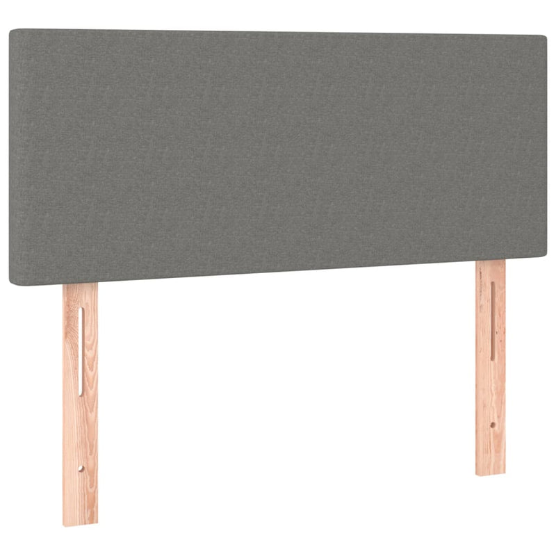 vidaXL sötétszürke szövet rugós ágy matraccal 90x190 cm
