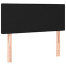 vidaXL fekete szövet rugós ágy matraccal 90x200 cm