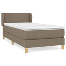 vidaXL tópszínű szövet rugós ágy matraccal 90 x 200 cm