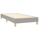 vidaXL világosszürke szövet rugós ágy matraccal 100 x 200 cm