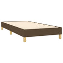 vidaXL sötétbarna szövet rugós ágy matraccal 100 x 200 cm
