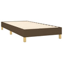 vidaXL sötétbarna szövet rugós ágy matraccal 100 x 200 cm
