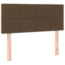 vidaXL sötétbarna szövet rugós ágy matraccal 100 x 200 cm