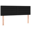 vidaXL fekete szövet rugós ágy matraccal 140 x 190 cm