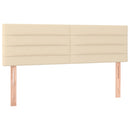 vidaXL krémszínű szövet rugós ágy matraccal 140 x 200 cm