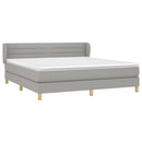 vidaXL világosszürke szövet rugós ágy matraccal 160 x 200 cm