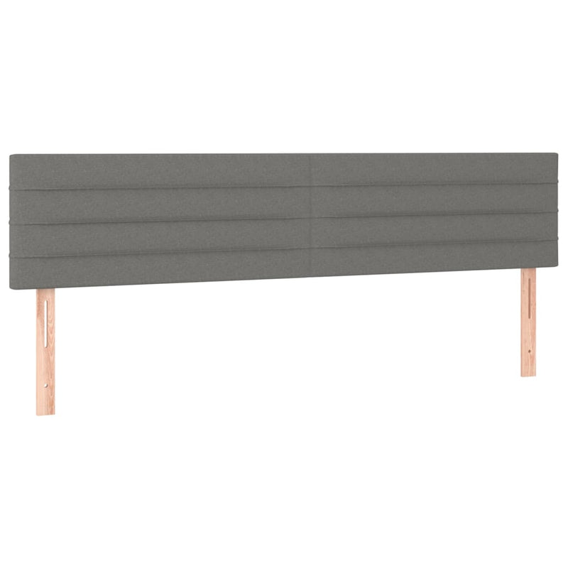 vidaXL sötétszürke szövet rugós ágy matraccal 180 x 200 cm