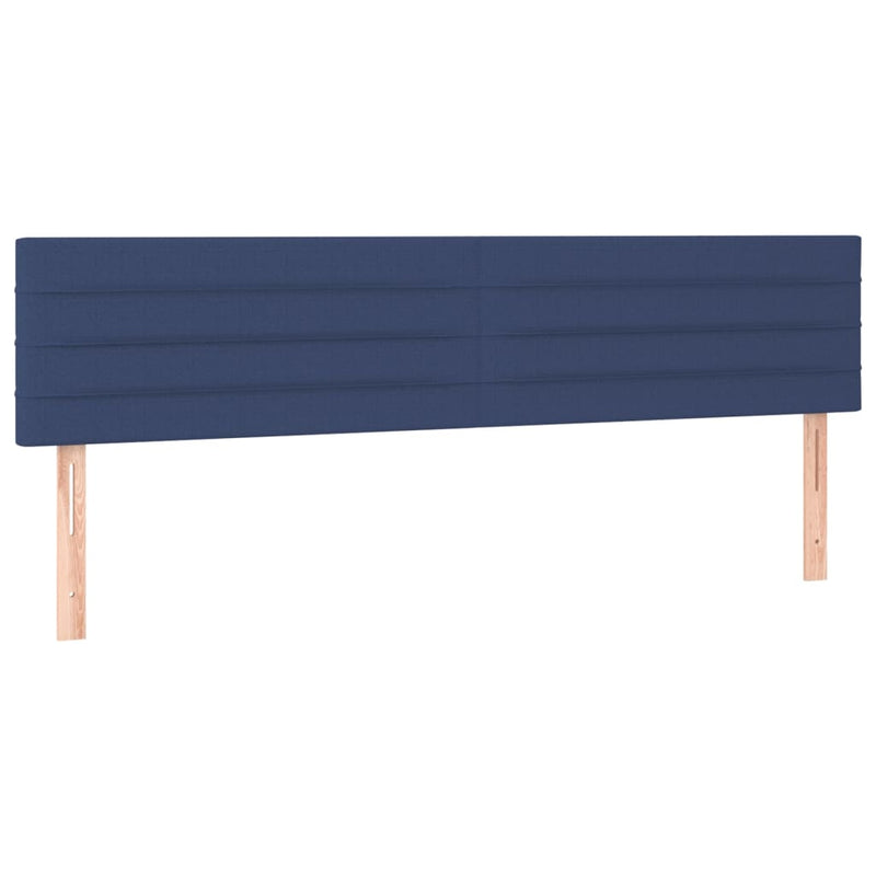vidaXL kék szövet rugós ágy matraccal 200 x 200 cm