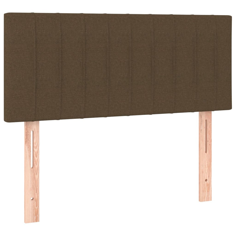 vidaXL sötétbarna szövet rugós ágy matraccal 80 x 200 cm