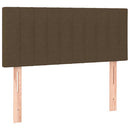 vidaXL sötétbarna szövet rugós ágy matraccal 100 x 200 cm