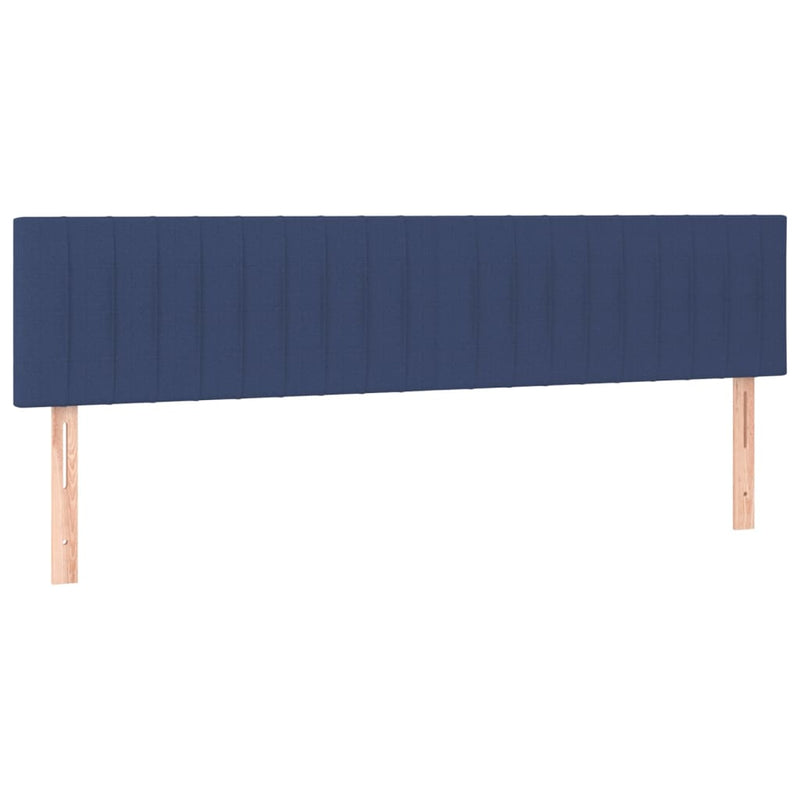 vidaXL kék szövet rugós ágy matraccal 160 x 200 cm