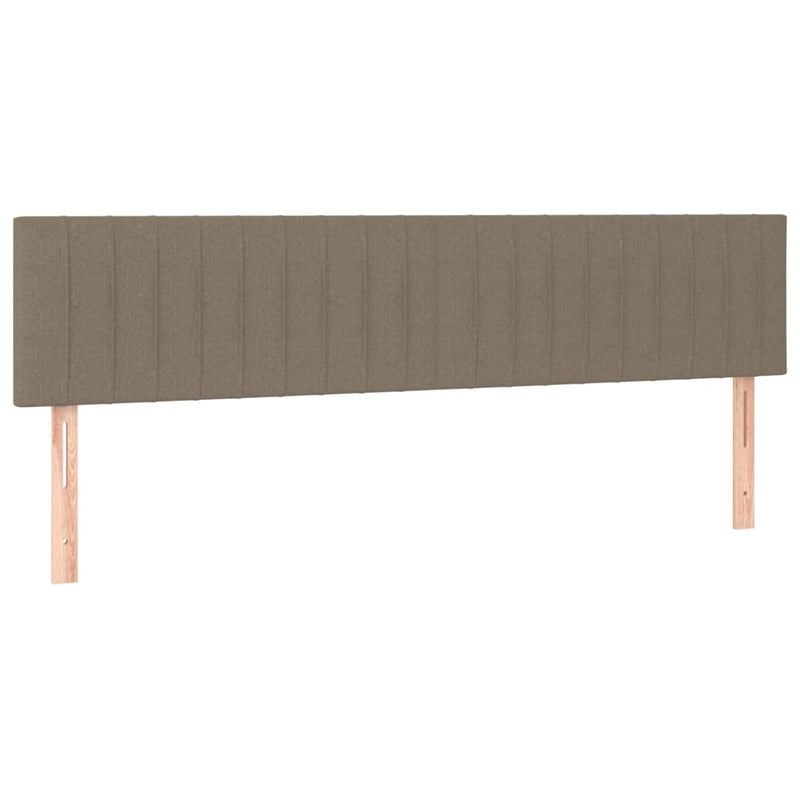 vidaXL tópszínű szövet rugós ágy matraccal 200 x 200 cm