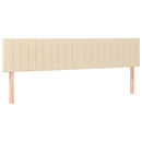vidaXL krémszínű szövet rugós ágy matraccal 200 x 200 cm