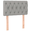 vidaXL világosszürke szövet rugós ágy matraccal 80 x 200 cm