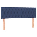 vidaXL kék szövet rugós ágy matraccal 140 x 200 cm